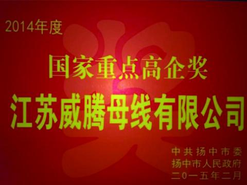 凯时尊龙人生就是博首页母线公司获“国家重点高企”奖